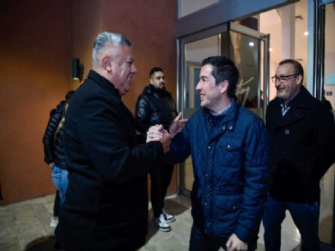 Nardini estuvo con Claudio "Chiqui" Tapia en la CONMEBOL Libertadores Futsal