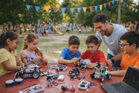 Aprender jugando: Malvinas Tech invita a las infancias a explorar la robótica