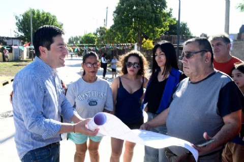 El intendente Leo Nardini inauguró una importante obra de pavimentación