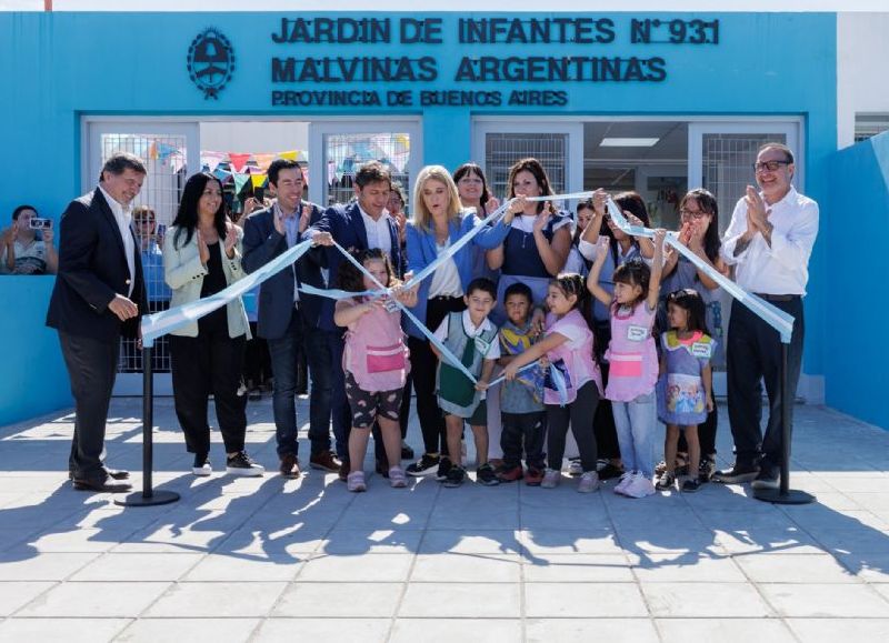 Nardini y Kicillof inauguraron el Jardín de Infantes Nº 931 en Villa de Mayo