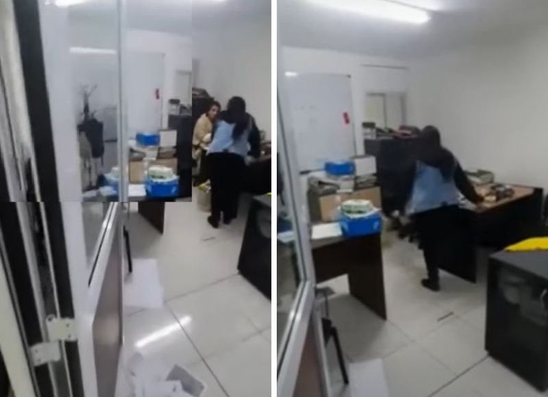 ¿A quién te comiste? La sobrina de Ishii, sacada destruyendo una oficina municipal en José C. Paz