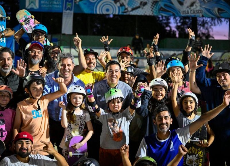 Nardini y Uñac compartieron una jornada deportiva en el marco de la Ley de Deporte Urbano de la Provincia